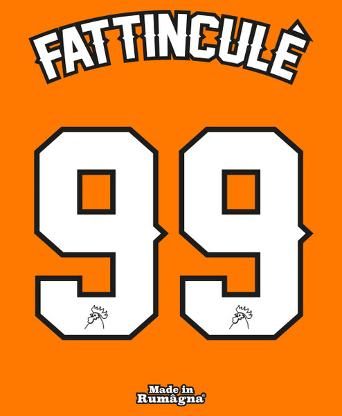 T Shirt "Fattinculè" arancione