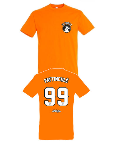 T Shirt "Fattinculè" arancione
